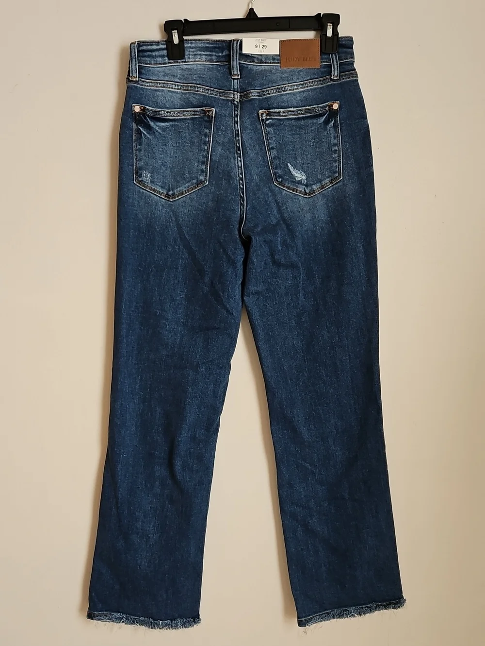 Judy Blue Midrise Dad Jean 9/29 Distressed Straight Med Wash NEW